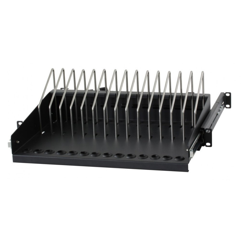Techly 107753 — półka rack: półka z metalowymi przegrodami
