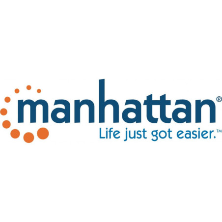 Logo Manhattan z hasłem marki